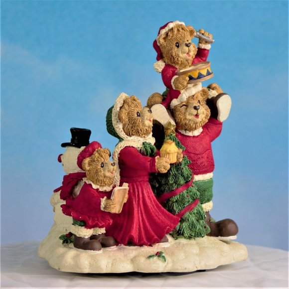 Bears Family Vintage Christmas Music Box - Picture 3 of 12